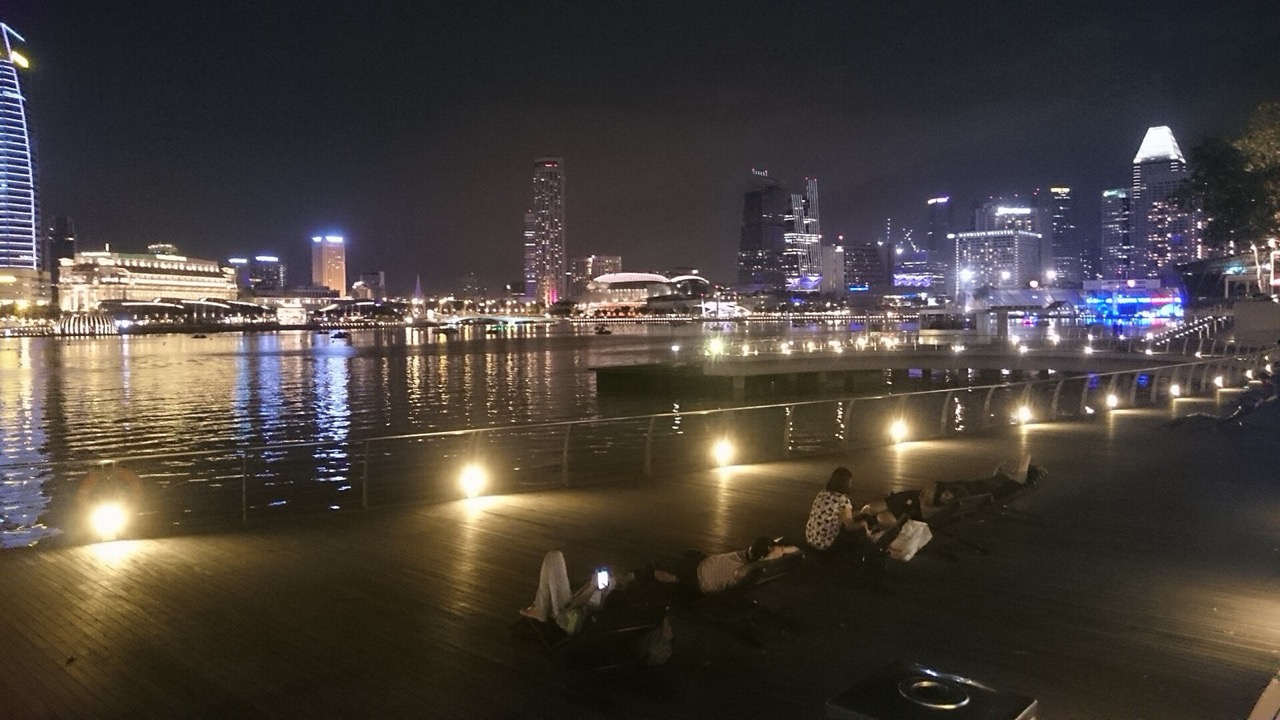 Singapore night skyline